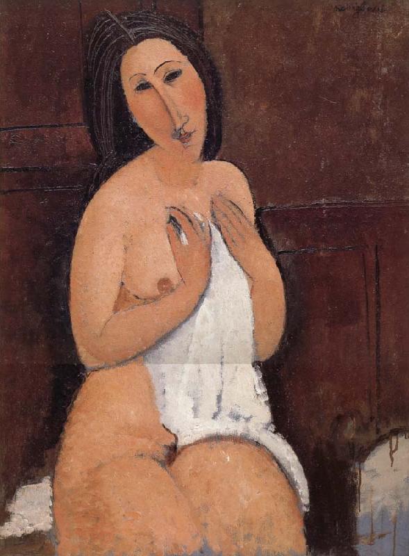 Amedeo Modigliani Nu assis a la chemise oil painting picture